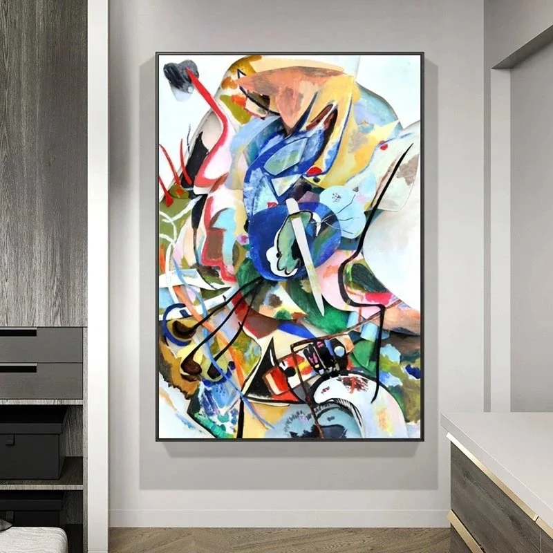 

Wassily Kandinsky Famous Artwork Abstract Canvas Art Paintings Posters and Prints Reproductions Wall Pictures for Home Decor