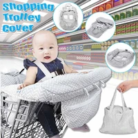 foldable baby supermarket shopping cart cover baby safety seats kids chair mat anti stain dirty for shopping troller high chair