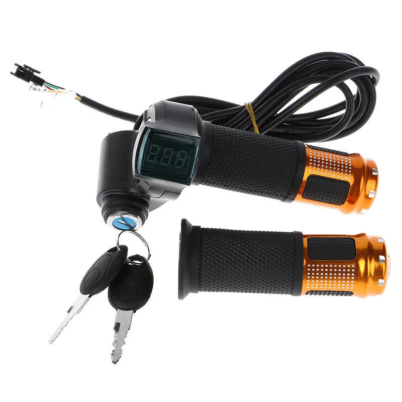 

12V-96V Байк, способный преодолевать Броды дроссельная заслонка с ручкой для электрического велосипеда дроссельной заслонки с ЖК-дисплей Дисп...