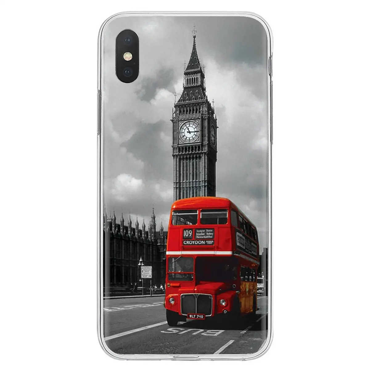 Мягкий чехол для телефона из ТПУ с изображением британского Лондона Красного