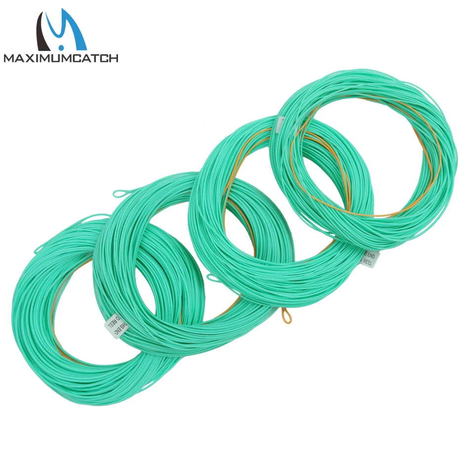 Maximumcatch 90FT 2/3/4/5/6/7 WT Нимфа Fly леска с плавающей Fly Line с двумя сварных петли