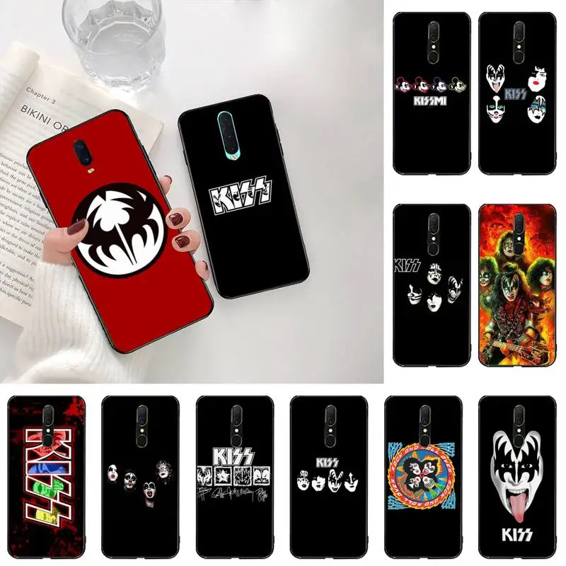 

YJZFDYRM Gene Simmons Kiss band TPU black Phone Case Cover Hull For Oppo A5 A9 2020 Reno2 z Renoace 3pro Realme5Pro