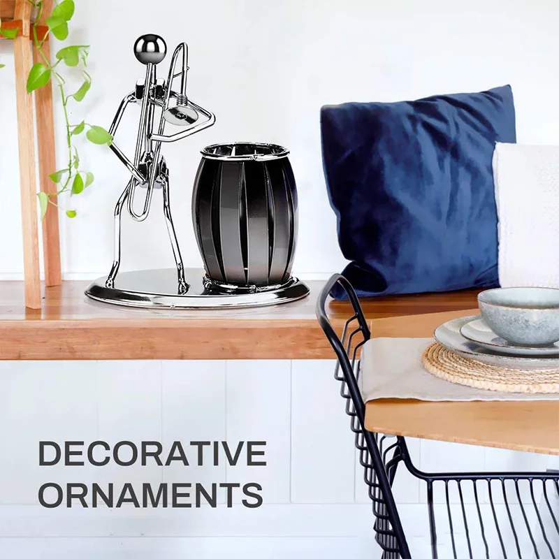 

2 Pack Pen Holder Creative Pen Pot Iron Pencil Holder Desktop Accessories for Home School Office Stationery