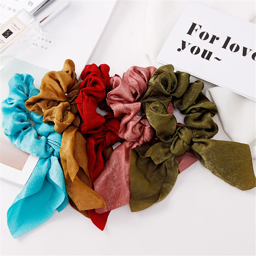 1 шт. красочная шифоновая бантик эластичная Новогодняя повязка на голову конский