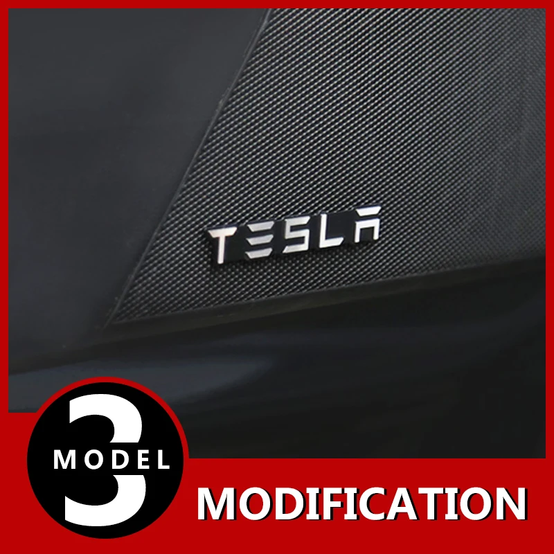 Модификация 4 шт. из алюминиевого сплава для логотипа Тесла аудио декоративные