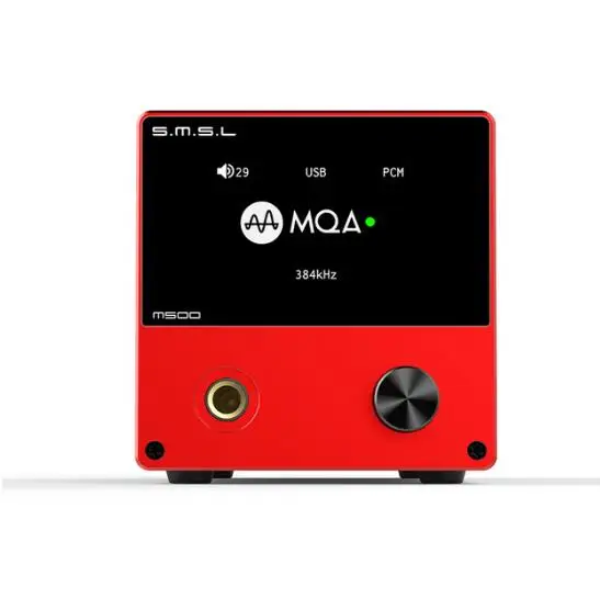 red SMSL M500 гарнитура DAC AMP MQA ES9038PRO ES9311 XMOS XU-216 32 бит 768 кГц DSD512 Hi-Res аудио усилитель наушников DAC, предварительный заказ - Цвет: red