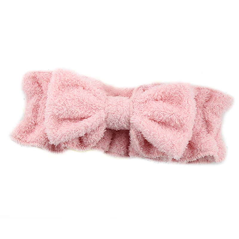 

2021 Women Soft Coral Fleece Hairbands For Women Bow Headbands Girls Wash Face Makeup Turban Hair Accessories Cute Hair Bands
