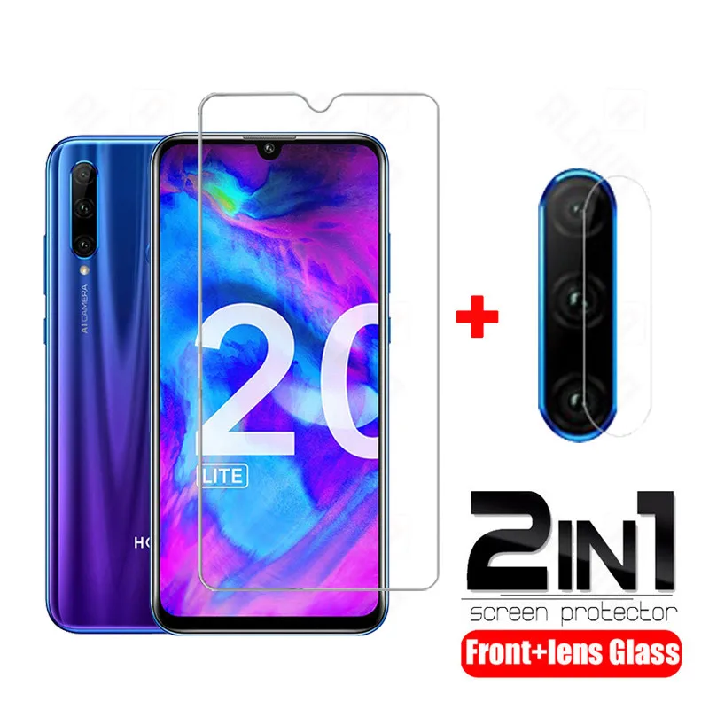 2 в 1 защита экрана закаленное стекло для huawei honor 20 lite 6 21 дюйма глобальная версия