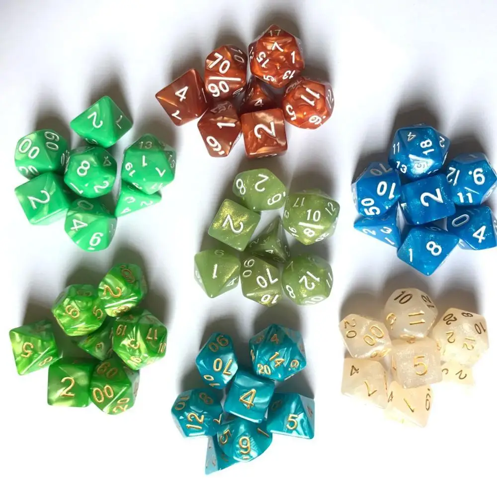7 шт./компл. игральные кости Dnd набор dados ролевые игры в dadi dado многогранные РОЛ