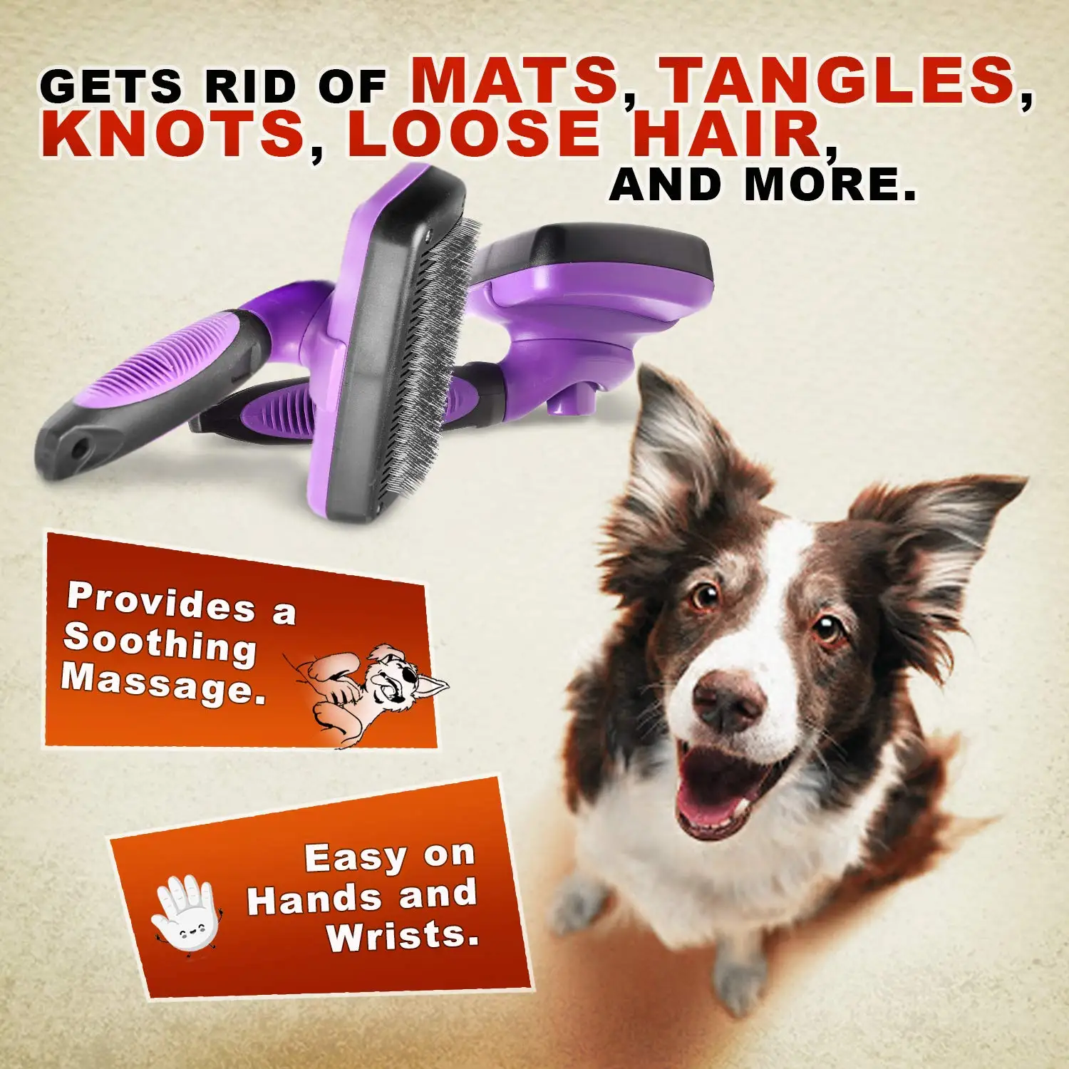 Щетка для домашних животных инструмент самоочистки и вычесывания