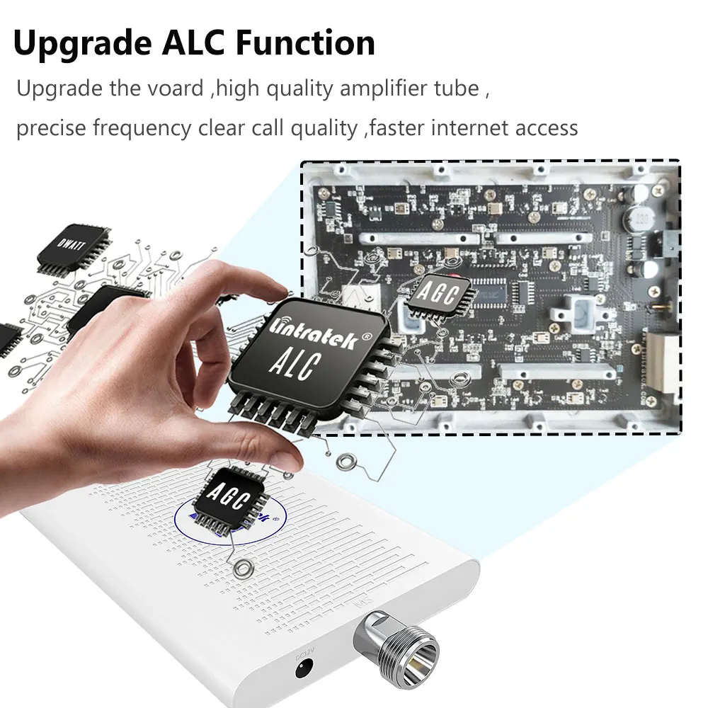 Lintratek 2-полосный усилитель сотовой связи B20 800 850 900 1800 2100 МГц GSM LTE 2G 3G 4G сигнала ALC 70