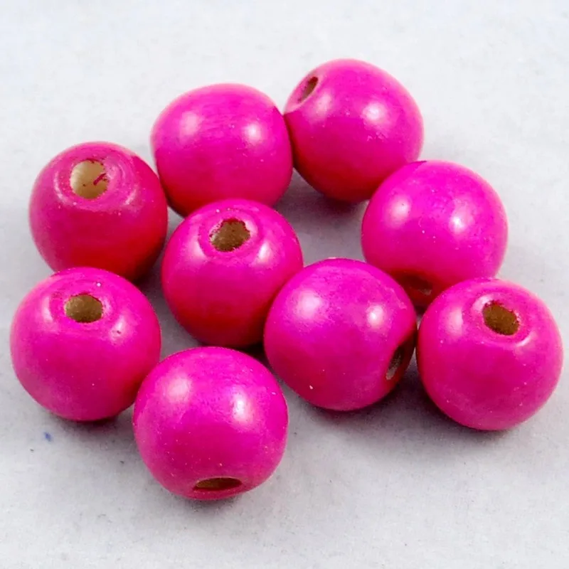 100 шт. разноцветные Круглые деревянные бусины-распорки 18 мм | Дом и сад