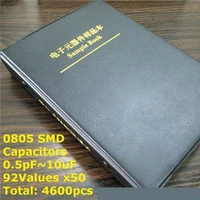 0805 smd smt chip capacitor sample book assorted kit 92valuesx50pcs4600pcs 0 5pf to 10uf