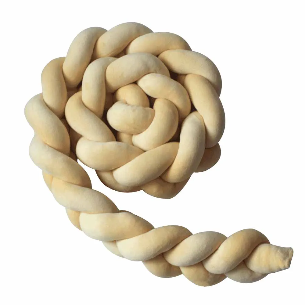 Milk yellow 1m 1 м, 2 м, 3 м, мягкая детская кровать, бампер для кроватки, аксессуары для детской активности/детское ограждение, чистый тканый плюшевый узел - Цвет: Milk yellow 1m