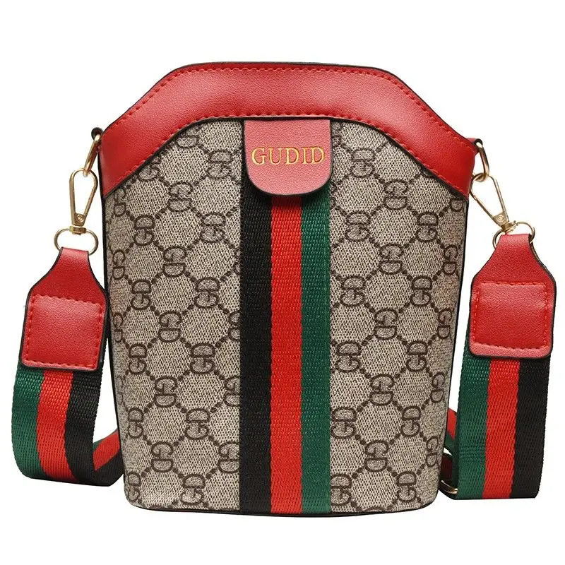 

Designer Bag Canvas Letter Crossbody Bags Classic Vintage Bags For Women Wide Shoulder Strap Bucket Bag Shoulder Bags