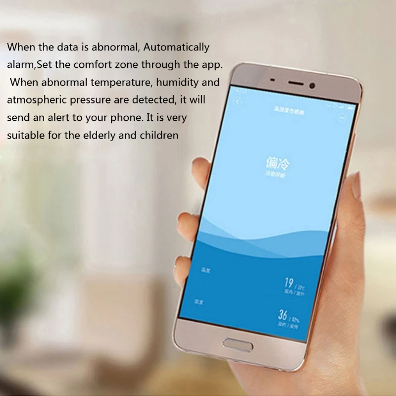 

WIFI Temperature And Humidity Sensor With LCD Screen Display Home Temperature