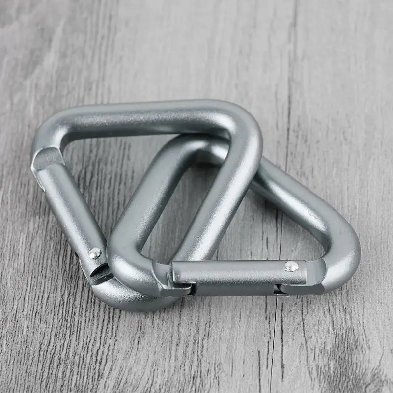 

5pcs Triangle Carabiner Outdoor Camping Hiking Keychain Snap Clip Hook Kettle Buckle