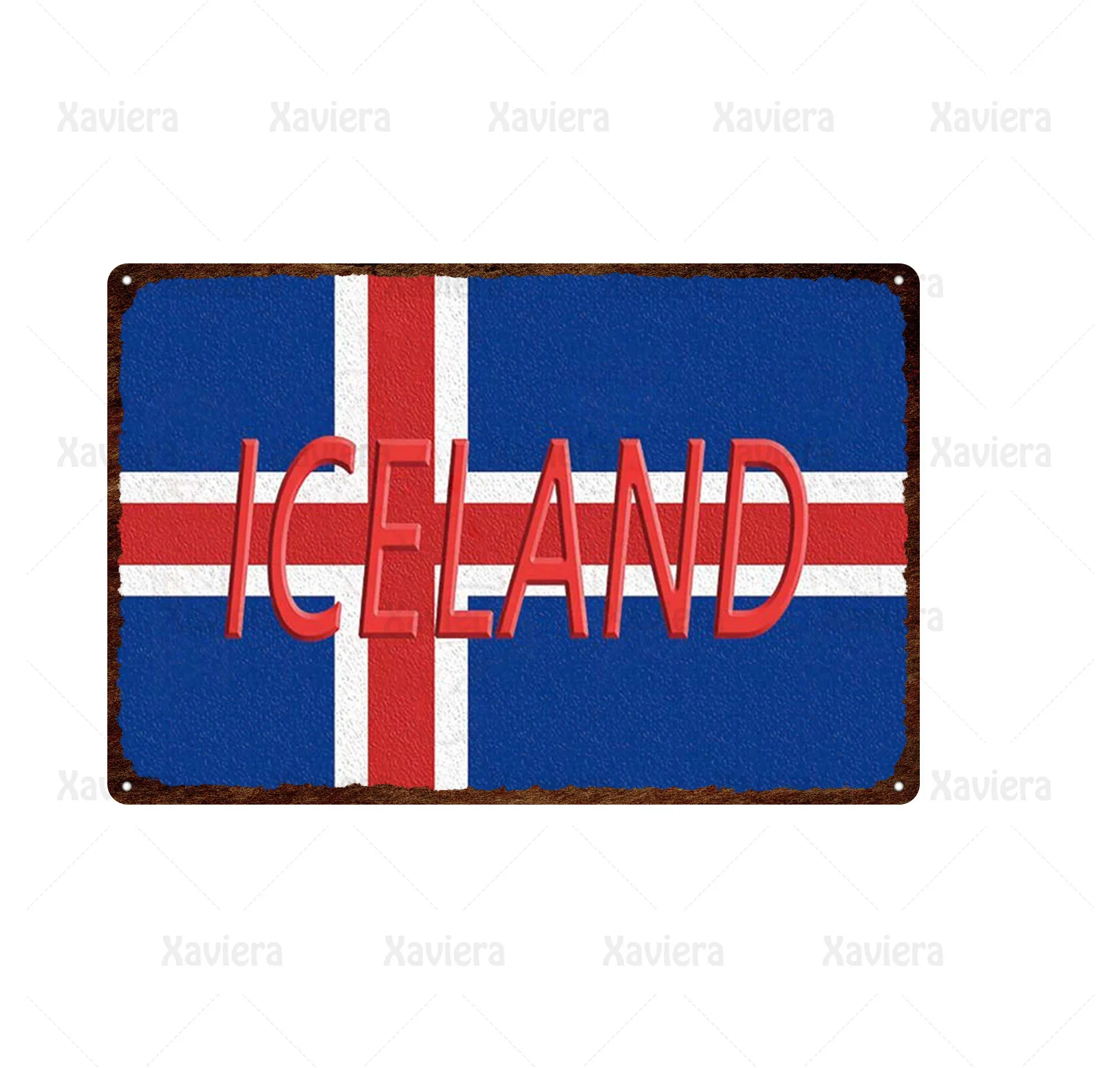 Национальный флаг металлический жестяной знак Швеция Исландия Соединенные