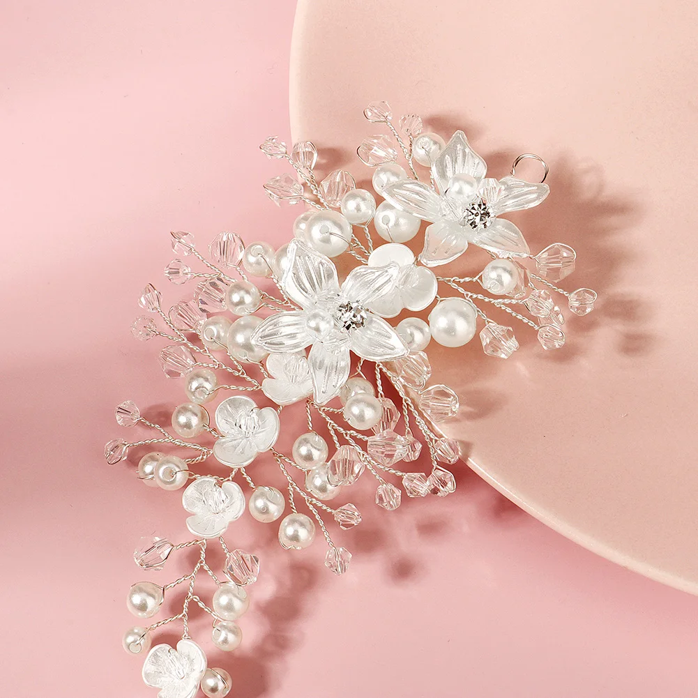 QYY свадебные аксессуары для волос цветок Кристалл Жемчужный обруч ювелирные