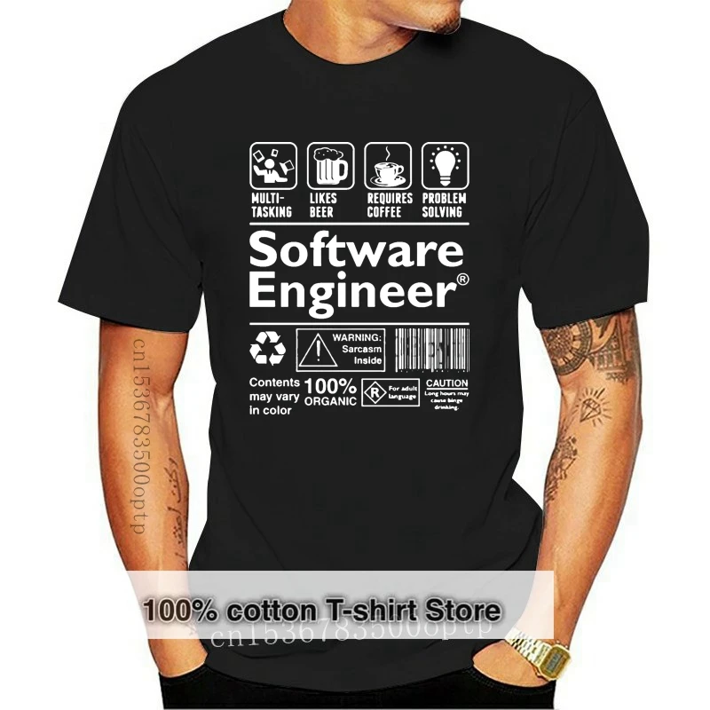 

T Shirt Pop Crazy Software Engineer Definition Hop O Neck Authentic 8 Colors Tee Shirts MenCamisa Euro Size Cotton
