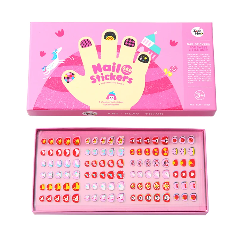 

GY Children's Nail Stickers Girls Nail Stickers Waterproof and Durable 5 Pieces Baby Cartoon Stickers Safety Nail Stickers