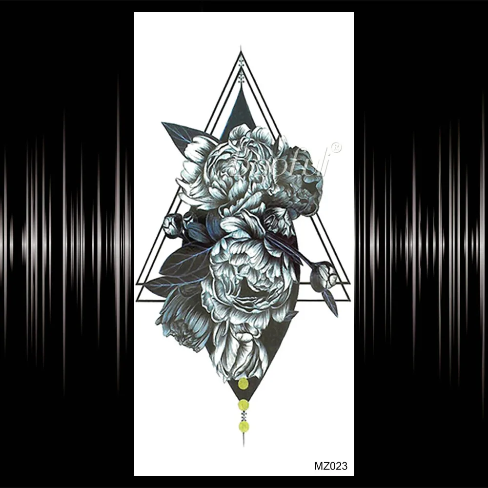 Алмазные бриллианты на кожу временные хризантемы тату цветок руку наклейка для