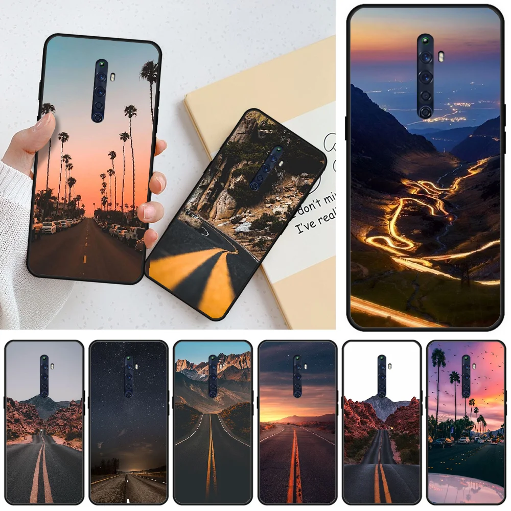 Мягкий черный чехол для телефона BaweiTE Mountain highway OPPO R9 R9S 9S PLUS 11 plus 11S 15 Normal 17 17pro |