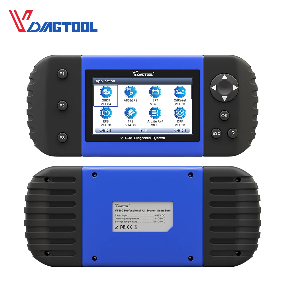 VDIAGTOOL VT600 Автомобильный сканер ABS SRS EPB сброс масла DPF TPMS ключ программист диагностический инструмент такой же как NT650