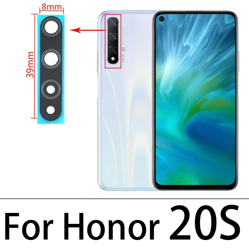 Стеклянный объектив задней камеры 10 шт./лот для Huawei Honor 9X V20 20i 20s 20 30 Pro Lite 10i 30s с