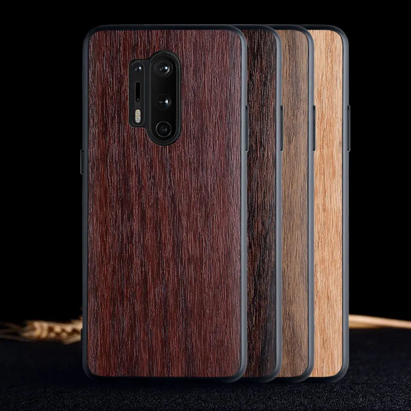 Имитация древесины чехол для Oneplus 8 Pro 7 7T pro 6 6T с пасторальным дизайном TPU + PC 2в1