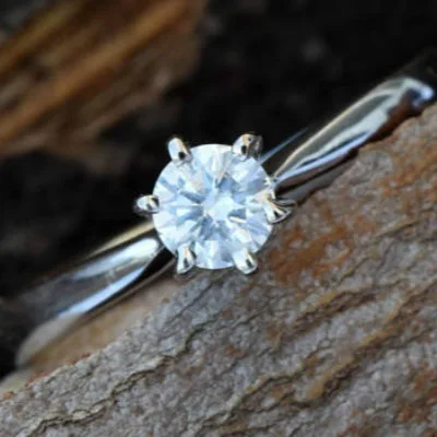 

Round 18K White Gold Plated 925 Silver Moissanite Ring for Women Diamond Test Passed Christmas Eve Gift Jewelry for Women