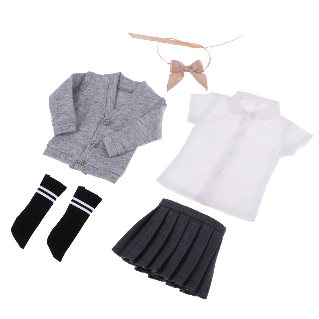 

1/6 Scale BJD Doll Dress-up Accessory Uniform Outfits Gray And White