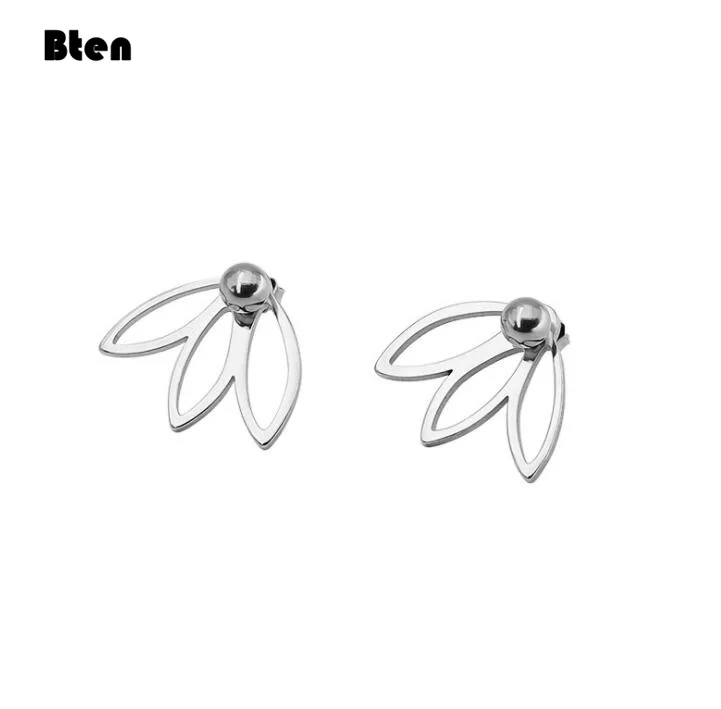 Bten 2021 серьги-гвоздики с жемчугом лотоса в цветочек для женщин модные ювелирные