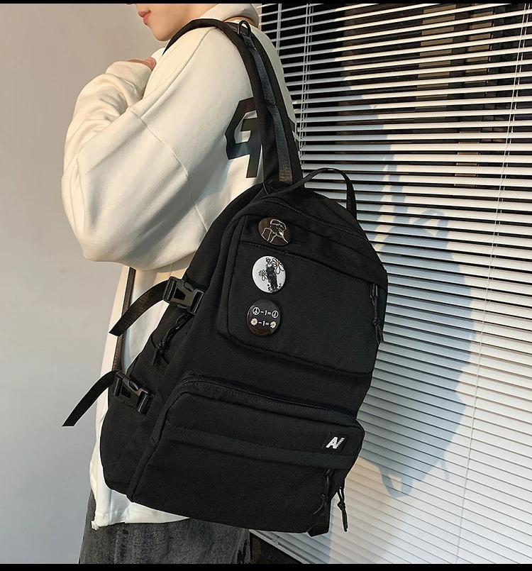 

SB600 2021 new School bag male college student large capacity simple casual female backpack