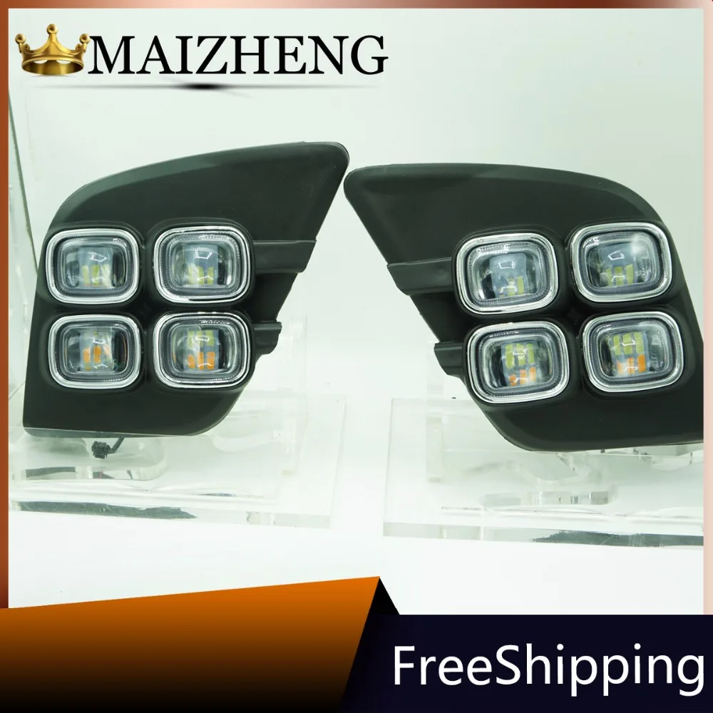 Бесплатная доставка! 12V 6000k LED DRL дневные ходовые огни для Toyota Hilux Revo VIGO 2015 2016