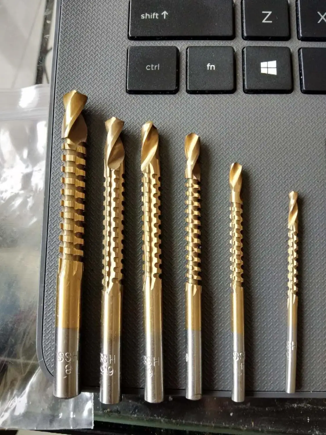 Factory wholesale 6pcs 3-8mm Titanium Coated HSS Drill Bit Electric Plastic Wood Hole Grooving woodworking tools | Инструменты