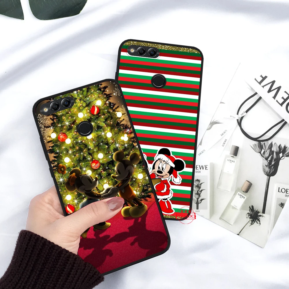 Микки и Минни Маус Рождественская силиконовая чехол для Huawei Honor 6a 7A Pro 7X8 Lite 8X 8C 9