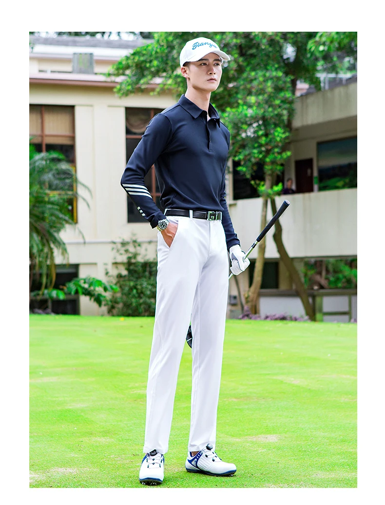 Футболка мужская с длинным рукавом дышащая мягкая удобная рубашка для гольфа