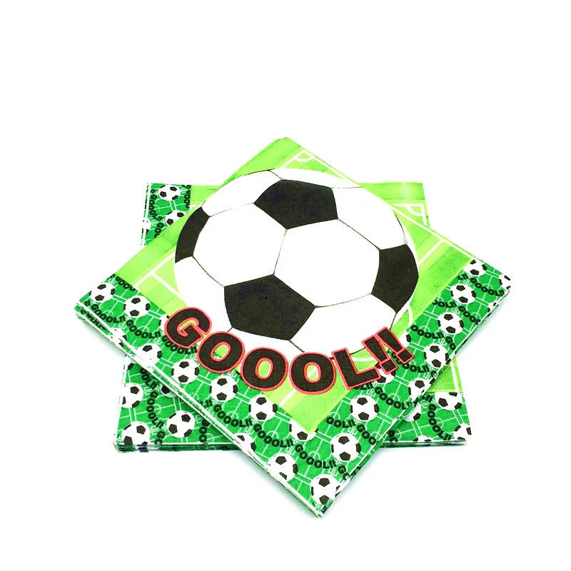 

80Pcs/50Pcs Green football Disposable Tableware Sets Cups Plates Napkin Gift Bag Baby Shower Kids Birthday Decorations Supplies