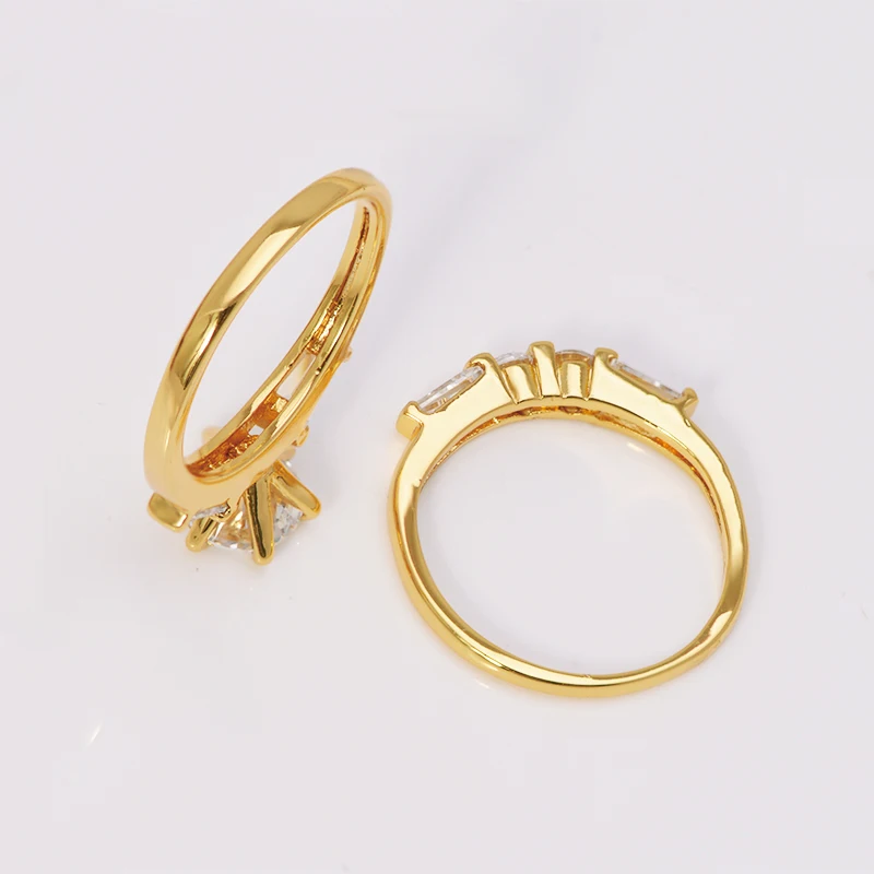 MxGxFam женское кольцо с цирконием AAA Bijoux 24 k чистый золотой цвет оригинальный