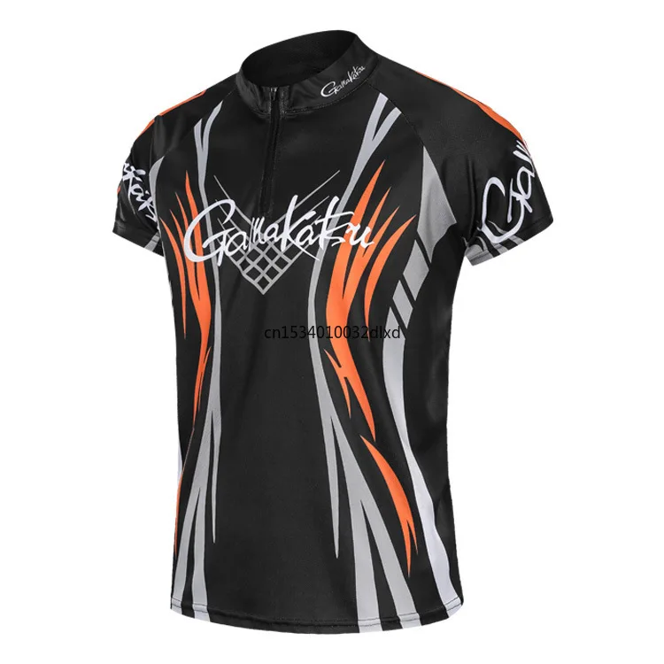 

Gamakatsu Men Fishing Clothing Moisture Wicking Breathable Short Sleeve Fishing T Shirt Sports Cycling Fishing Clothes