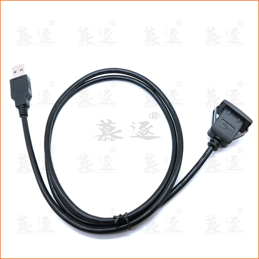 Фото USB-удлинитель AUX для скрытого монтажа на панели для автомобиля, грузовика, лодки, мотоцикла, приборной панели (квадратная головка) №3