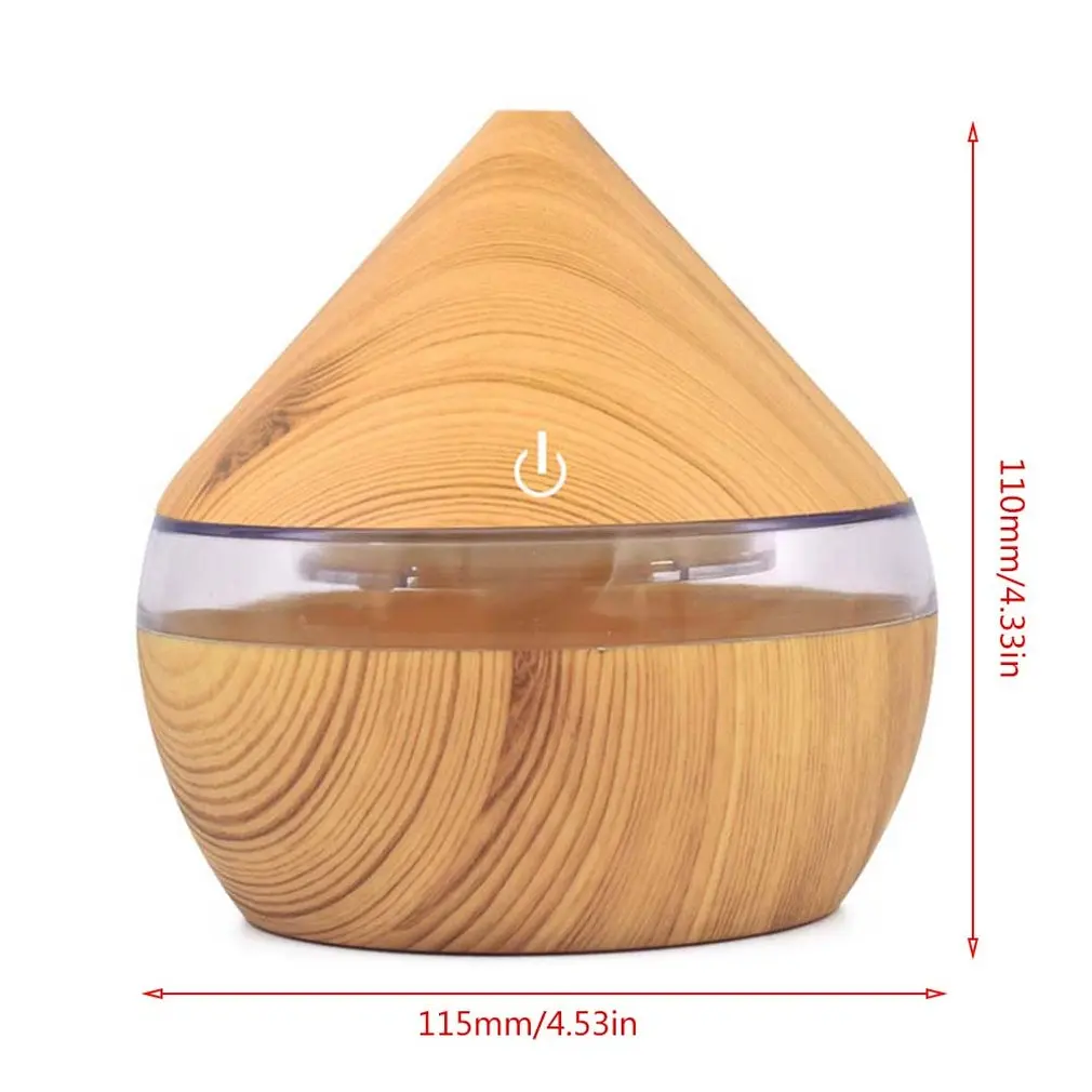 

Air Purifier 300ML Ultrasonic Aroma Diffuser Air Humidifier Wood Grain Colorful Light Essential Oil Purifier for Home 073