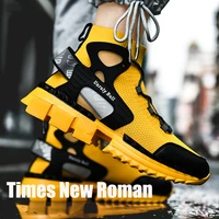 times new roman 2020 spring sock shoes breathable men chunky sneakers fashion height increasing man casual shoes plus size 3946