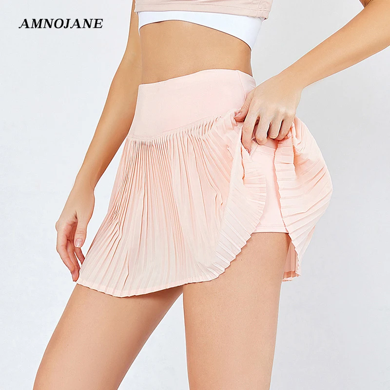 

Sport Tennis Skirt Shorts Yoga Skirts Women 2 In 1 Running Shorts Under The Skirt Quick Dry Seamless Leggings Short Tights Woman