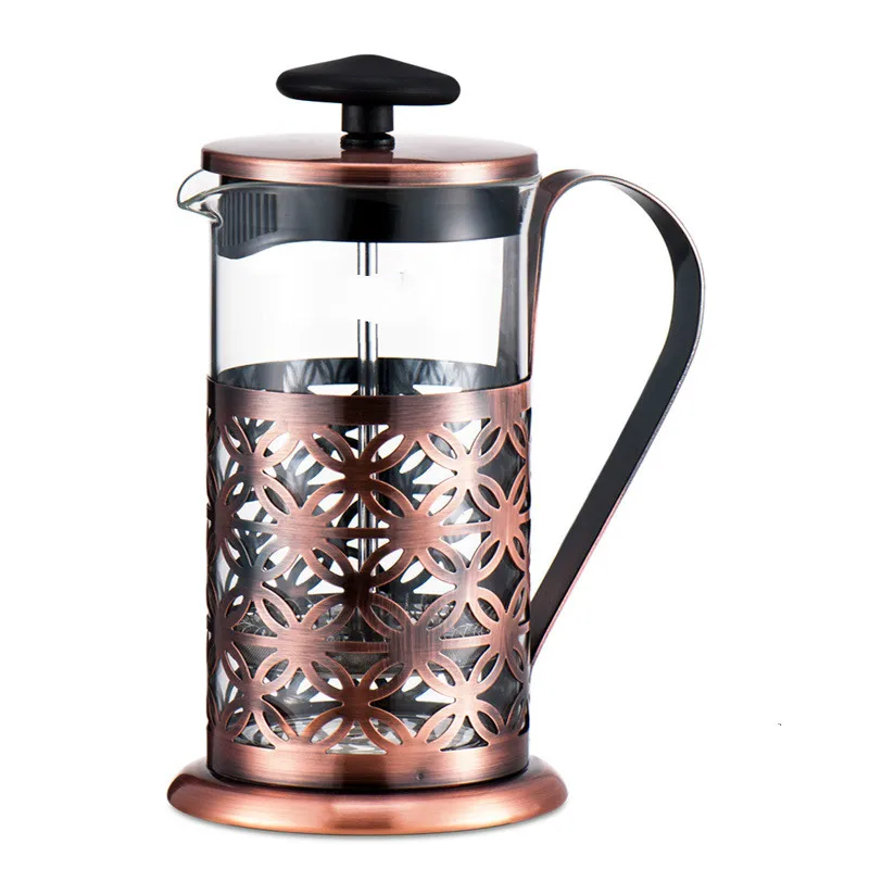 

Coffee Press Pot Stainless Steel Press Pot Stainless Steel Tea Maker Domestic Coffee Pot 600ml ED