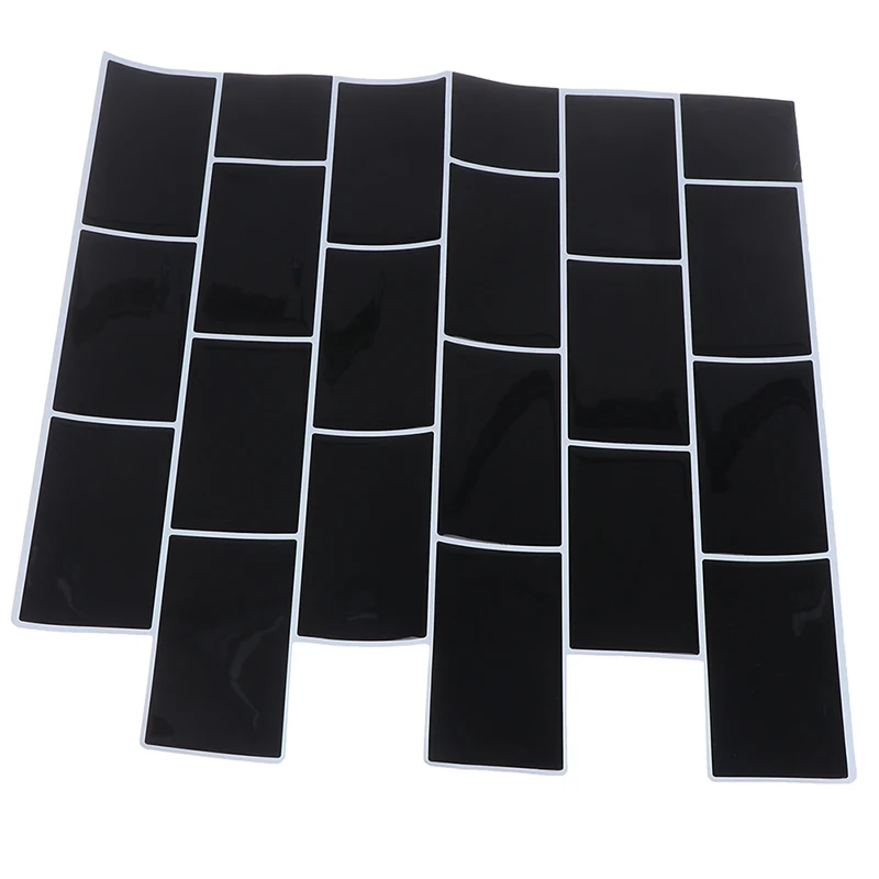 Самоклеющиеся пилинг и палка черная плитка Метро Backsplash 3D Мозаика Наклейка на