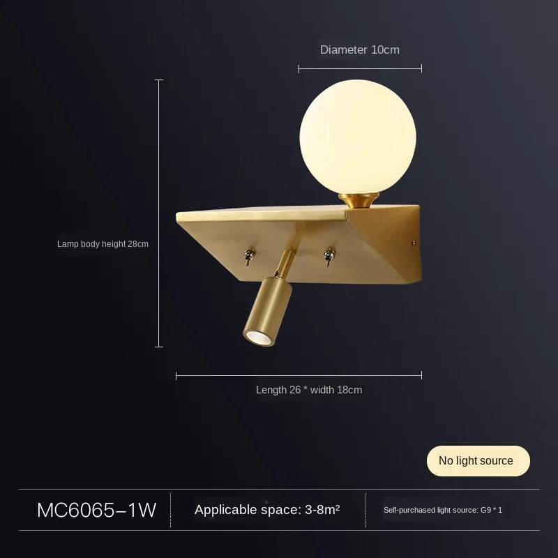

Northern European-Style Wall Lamp Modern Simple Bedroom Bedside Lamp Creative Living Room Aisle Lamp Personalized Spotlight
