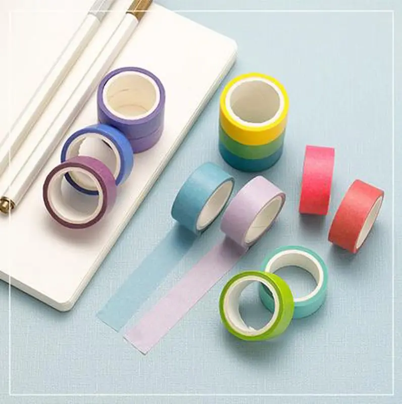 

60 Rolls Washi Masking Tapes | 15mm Wide Colorful Decorative Masking DIY Tapes