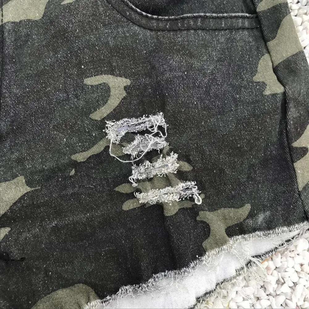 Джинсовые шорты рваные джинсы женские пуш-ап штаны с высокой талией летняя